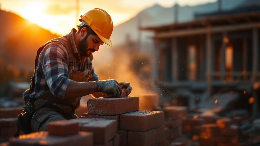 Maestro chileno construyendo